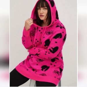 Torrid Lovesick Pink Sweater Hoodie